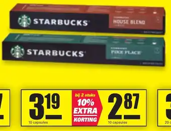 Nettorama Starbucks capsules 10 stuks aanbieding