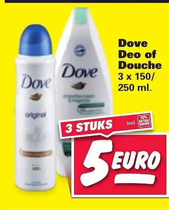 Nettorama Dove Deo of Douche 250 ml aanbieding