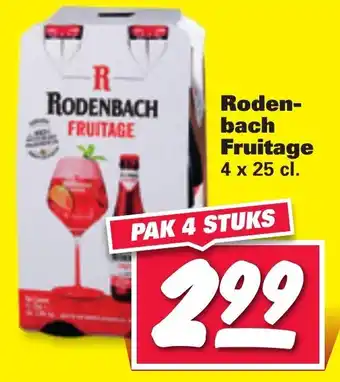 Nettorama Rodenbach Fruitage 4*250ml aanbieding