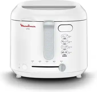 Bol.com Moulinex Uno AF203110 - Frituurpan - 1,8 L - Cool Touch - Wit aanbieding