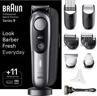 Bol.com Braun Baardtrimmer - Series 9 - BT9440 - Trimmer Met Kapperstools en 180 Minuten Gebruiksduur aanbieding