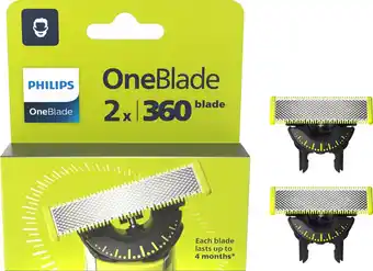 Bol.com Philips OneBlade 360 Blade - QP420/50 - Vervangmesjes - Verpakking Van 2 aanbieding