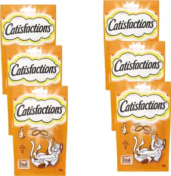 Bol.com Catisfactions Kattensnoepjes - Kip - 6 x 60g aanbieding