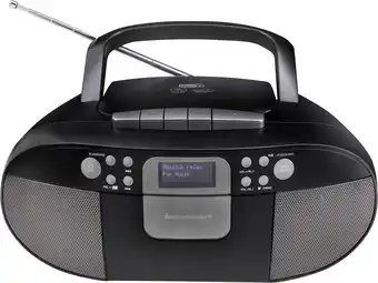 Bol.com Soundmaster SCD7800SW - Boombox met DAB+/FM-radio, CD, MP3, USB en cassettespeler, zwart aanbieding