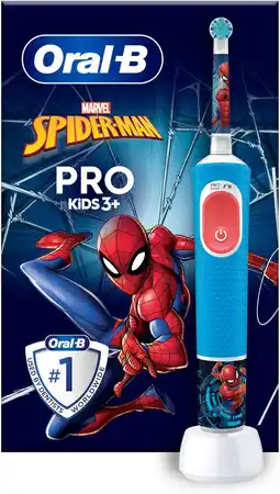 Amazon Oral-B Pro Kids Elektrische Tandenborstel 1 Handvat Met Marvel Spider-Man 1 Opzetborstel Ontworpen Door Braun Voor Kinderen V aanbieding