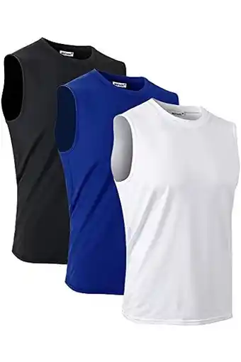 Amazon MeetHoo Tanktop voor heren, tankshirt, mouwloos shirt, okselshirt, sneldrogend onderhemd, gym running voor mannen aanbieding