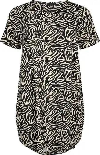 Bol.com ZIZZI CAANNI, S/S, ABK DRESS Dames Jurk - Black - Maat L (50-52) aanbieding