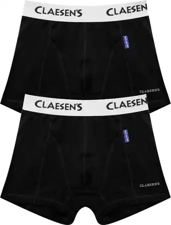 Bol.com Claesen's - Jongens Boxershorts 2-pack Zwart - Black - 95% Katoen - 5% Lycra aanbieding