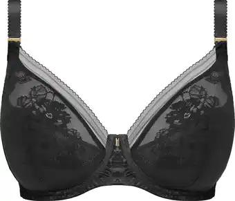 Bol.com Fantasie FUSION LACE UW PADDED PLUNGE BRA Dames Beha - Black - Maat 70H aanbieding