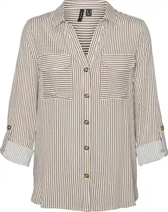 Bol.com VERO MODA VMBUMPY L/S SHIRT NEW WVN GA NOOS Dames Blouse - Maat XS aanbieding