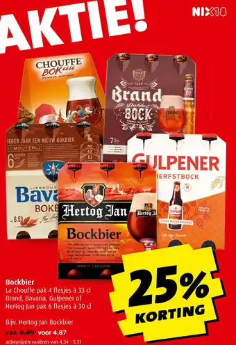 Boni Bockbier 4*330ml/6*300ml aanbieding