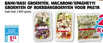 Boon`s Markt Bami/Nasi groenten, Macaroni/Spaghetti groenten of Roerbakgroenten voor pasta 400g aanbieding