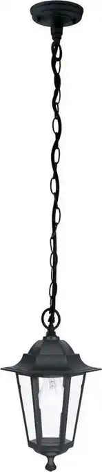Bol.com EGLO Laterna 4 Hanglamp Buiten - E27 - Ø 20,5 cm - Zwart aanbieding