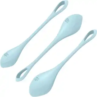 Bol.com Satisfyer - Yoni Power 2 Kegel Bekkenbodem Training Vaginale Balletjes Set - Blauw aanbieding