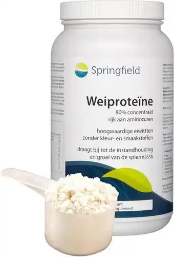 Bol.com Springfield Wei Proteïne 80% Concentraat - 500 gr - Voedingssupplement aanbieding
