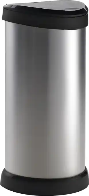 Bol.com Curver Decobin Push Prullenbak - 40L - Metallic - Recycled Kunststof aanbieding