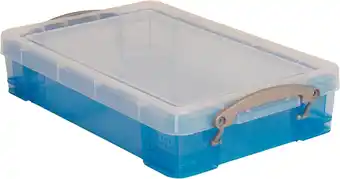 Bol.com Really Useful Box 4 liter transparant blauw aanbieding