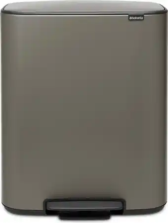 Bol.com Brabantia Bo Prullenbak - 60 liter - Platinum aanbieding