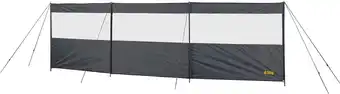 Bol.com Abbey Camp Windscherm met raam - Polyester - 5 Meter - Grijs aanbieding