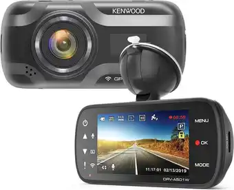 Bol.com Kenwood DRV-A501W - 16GB Wide Quad HD DashCam met geïntegreerde 3.0 LCD, Wireless Link, GPS & G-sensor - RearCam-input aanbieding