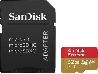 Bol.com SanDisk Extreme Micro SDHC 32GB - A1 V30 U3 A1 - GN6AA - met adapter aanbieding