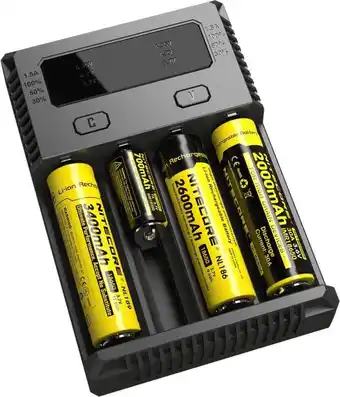 Bol.com Nitecore New i4 batterij lader voor Li-ion/Nimh/Ni-Cd batterijen aanbieding