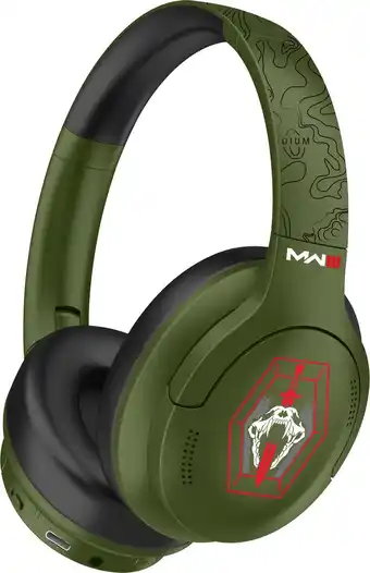 Bol.com Call of Duty - bluetooth koptelefoon met active noise cancelling - microfoon - 30 uur speeltijd (olive snake) aanbieding