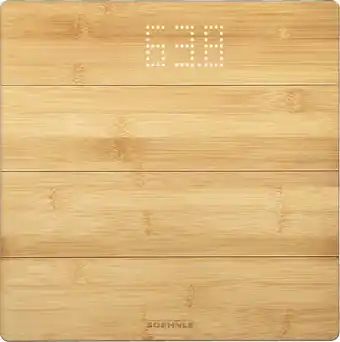 Bol.com Soehnle personenweegschaal digitaal Style Sense Bamboo Magic - tot 180 kg - incl. batterijen aanbieding