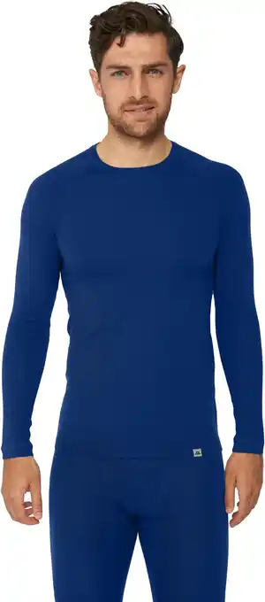 Amazon DANISH ENDURANCE Thermoshirt met Lange Mouwen van Merinowol voor Heren, Vochtafvoerend & Ademend Marine, M aanbieding