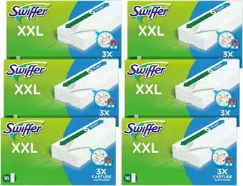 Bol.com Swiffer Vloerreiniger XXL Droge Doekjes - Voordeelverpakking 6 x 16 Navullingen aanbieding