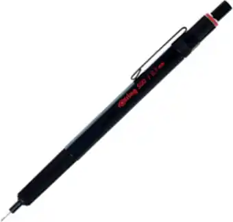 Bol.com rOtring 500 vulpotlood | 0,5 mm HB-stift | Zwarte zeshoekige kunststof behuizing en antislip getextureerde metalen grip aanbieding