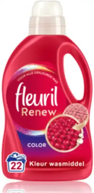 Bol.com Fleuril Wasmiddel Renew Kleur 22 Wasbeurten 1,32 liter aanbieding