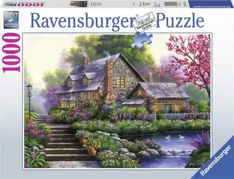 Bol.com Ravensburger puzzel Romantische Cottage - Legpuzzel - 1000 stukjes aanbieding