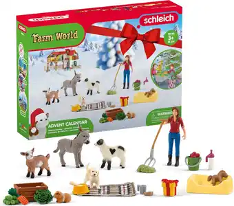 Bol.com schleich FARM WORLD - Adventskalender FARM WORLD 2023 - Boerderijdieren - 98983 aanbieding