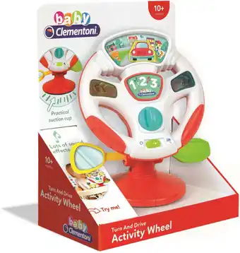 Bol.com Baby Clementoni - Activity Wheel - Speelsgoed Stuur met Activiteiten - Speelstuur voor op Tafel - Met Geluid en Lampjes - 1 J aanbieding