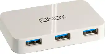 Bol.com USB Hub LINDY 43143 White aanbieding