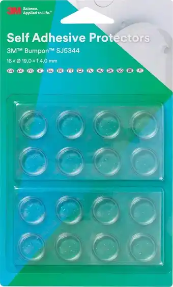 Bol.com 3M zelfklevende stootdoppen Bumpon, transparant, blister met 16 stuks aanbieding