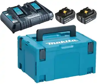 Bol.com Makita Accu Starterset 18V DC18RD 2xBL1860B - 198077-8 aanbieding