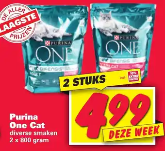 Nettorama Purina One Cat 2*800g aanbieding