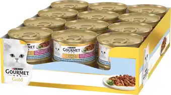 Bol.com Gourmet Gold Luxe Mix - Kattenvoer Natvoer - Zeevis & Spinazie - 24 x 85 g aanbieding