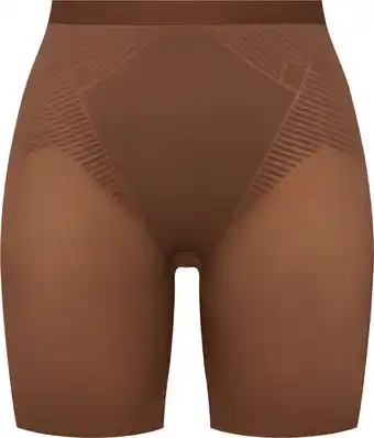 Bol.com Spanx Thinstincts 2.0 - Mid-Thigh Short - Maat XXXXL (3X) - Kleur Donkerbruin aanbieding