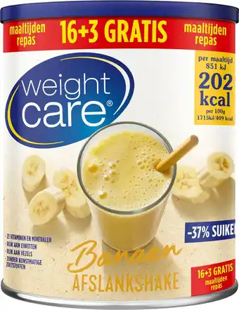 Bol.com Weight Care Maaltijdshake Banaan 16 + 3 gratis maaltijden aanbieding