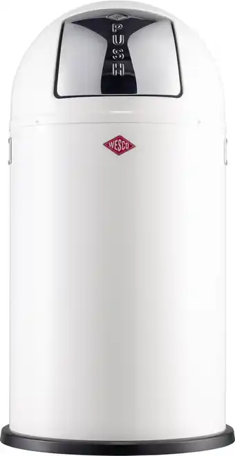 Bol.com Wesco Pushboy Prullenbak - 50 L - Wit | Afvalemmer aanbieding