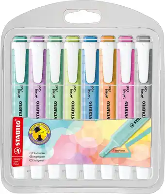 Bol.com STABILO swing cool Pastel - Markeerstift - Perfect Voor Onderweg - Etui Met 8 Kleuren aanbieding