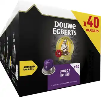 Bol.com Douwe Egberts Lungo Intens Koffiecups - Intensiteit 8/12 - 5 x 40 capsules aanbieding