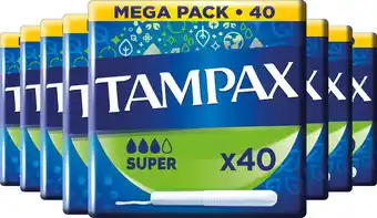 Bol.com Tampax Super - Tampons - Met Kartonnen Inbrenghuls - Voordeelverpakking 8 x 40 Stuks aanbieding