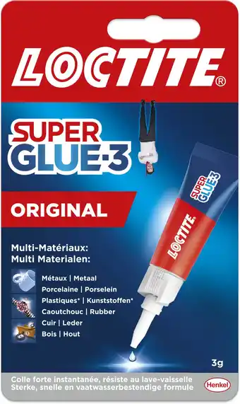 Bol.com Loctite Original 3 g Extra sterke Superlijm voor Rubber, Metaal, Kunststof, Keramiek, Hout, Leder, Porselein aanbieding