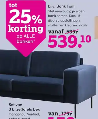 Leen Bakker Bank Tom aanbieding