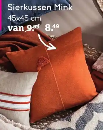 Leen Bakker Sierkussen Mink 45*45 cm aanbieding