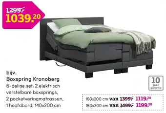 Leen Bakker Boxspring Kronoberg 140*200 cm 6-delig aanbieding